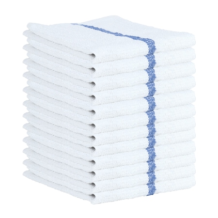 Monarch Brands Qwick Wick Bar Mop Terry Towels , Blue, 12PK P-N030-W65-5DZ